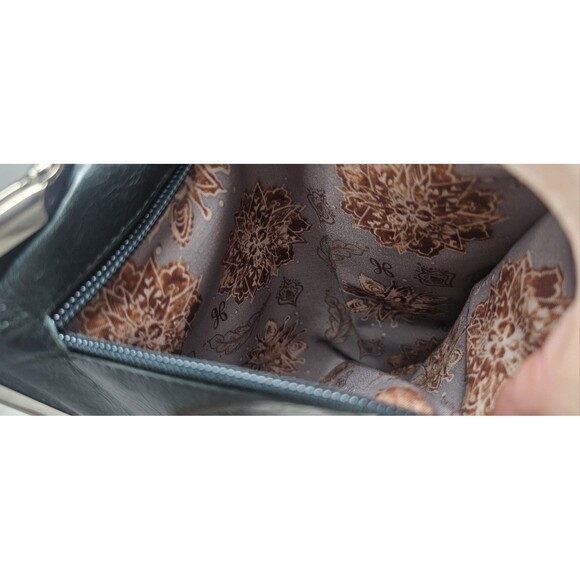 Hobo International Lauren Double Frame Clutch Bifold Wallet Leather Forest Green - Picture 7 of 16